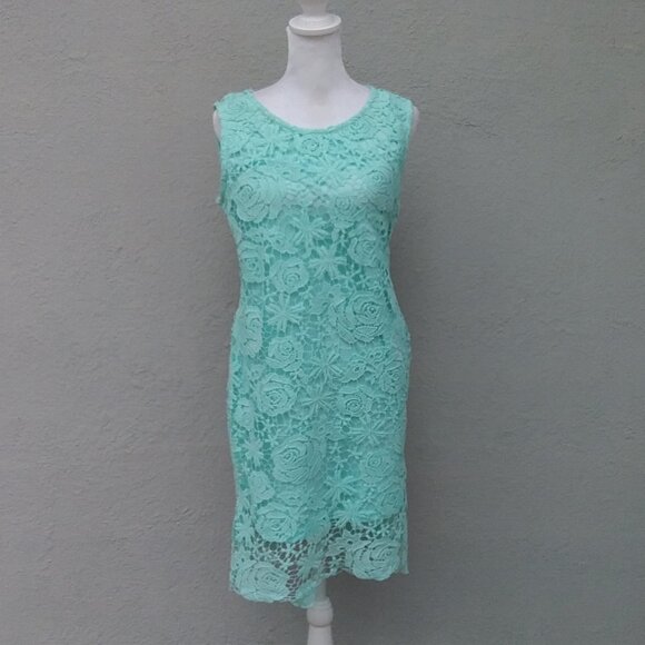 Anthropologie Solitaire Dress Lace Sleeveless Shift Dress New with Tags Med - Picture 7 of 7